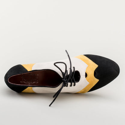 Karolina Retro Oxfords (Black/Yellow/Ivory)
