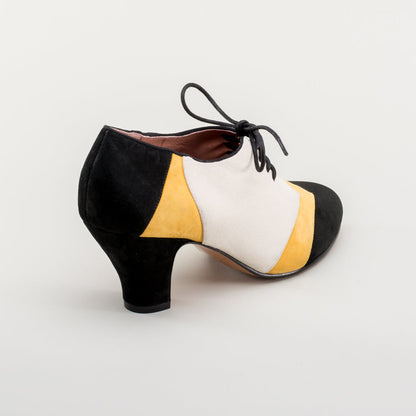 Karolina Retro Oxfords (Black/Yellow/Ivory)