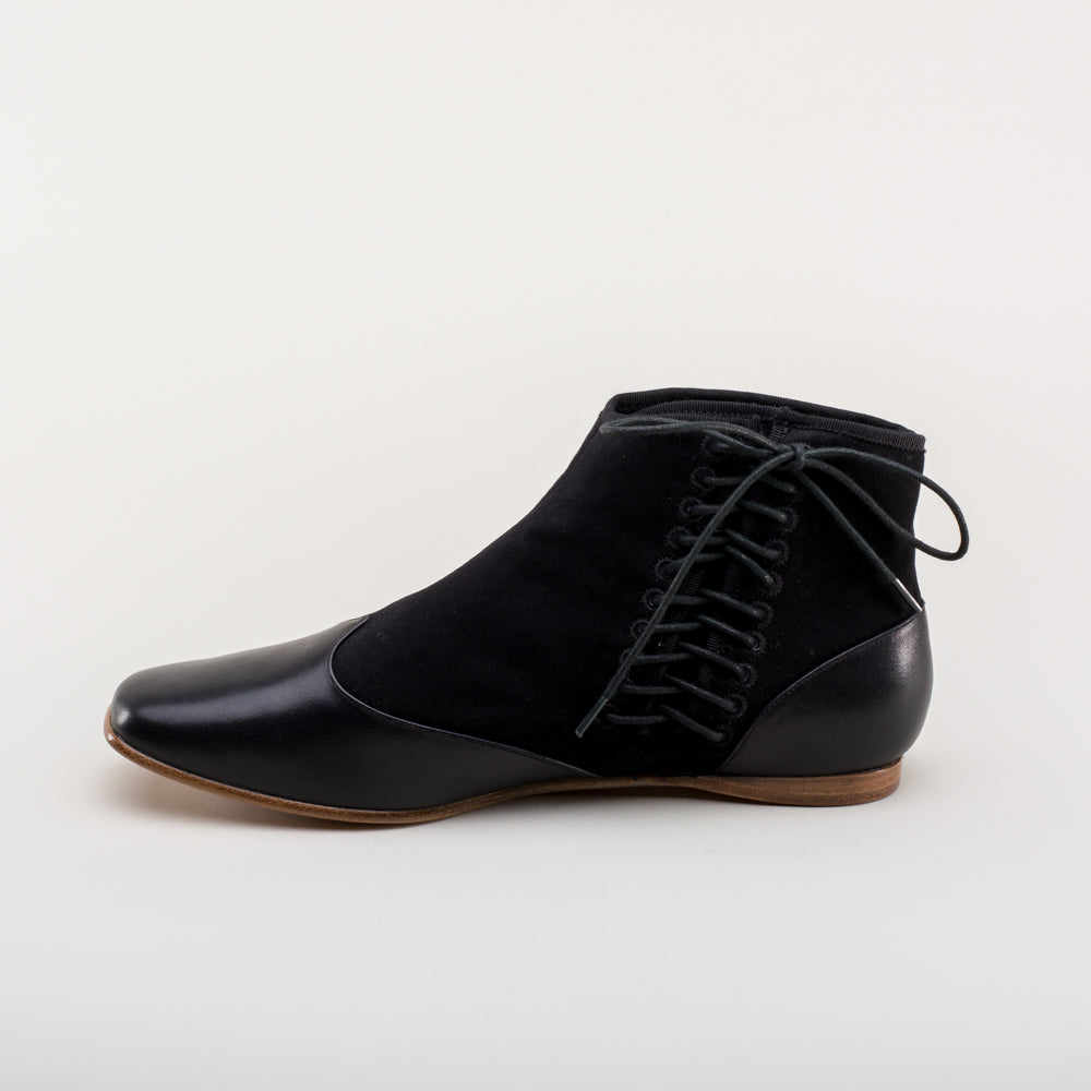 Keckley Victorian Side-Lace Boots (Black/Black)