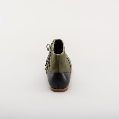 Keckley Victorian Side-Lace Boots (Green/Black)