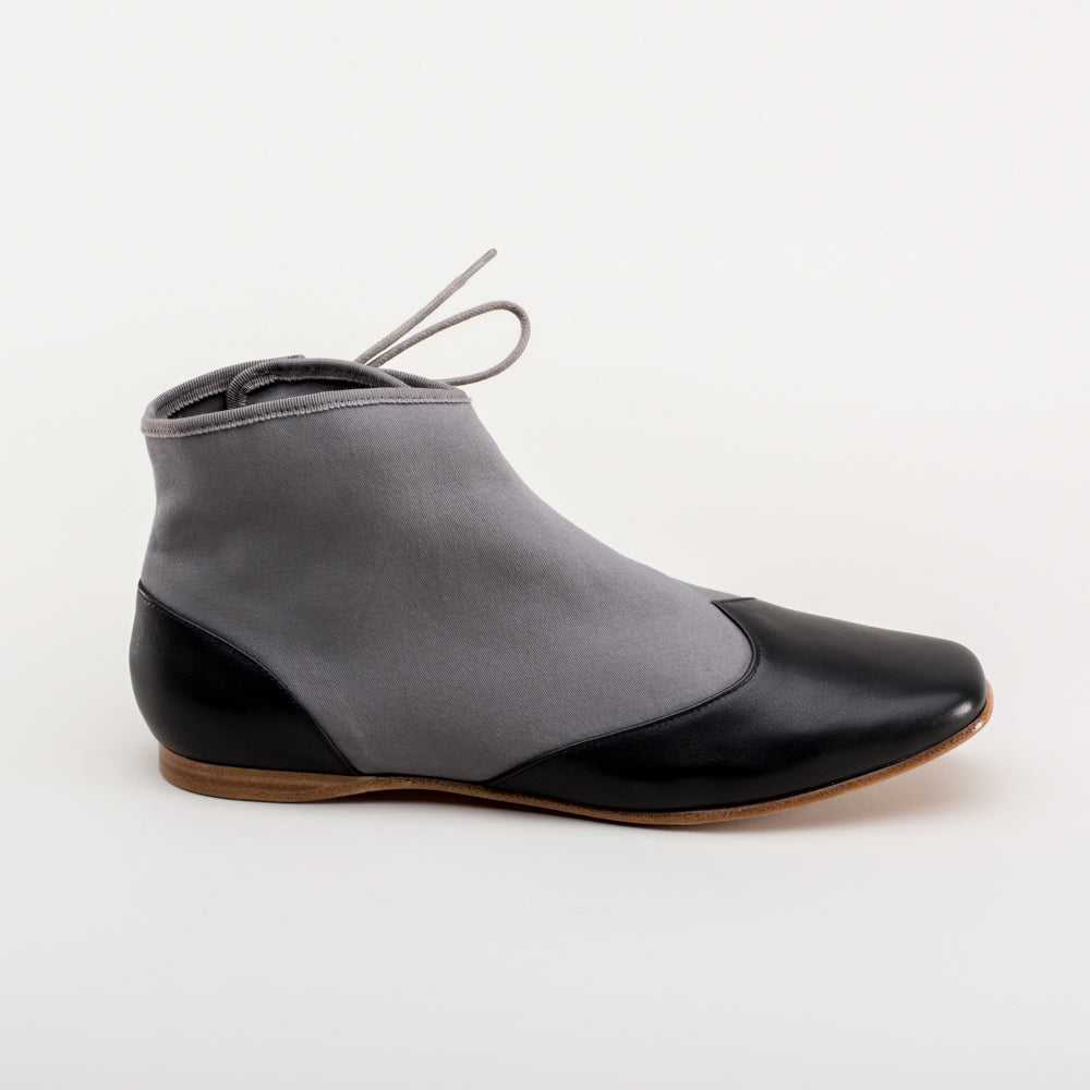 Keckley Victorian Side-Lace Boots (Grey/Black)