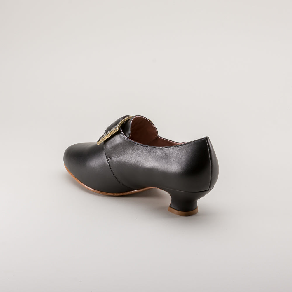 Kensington 18th Century Leather Shoes Wide (Black)