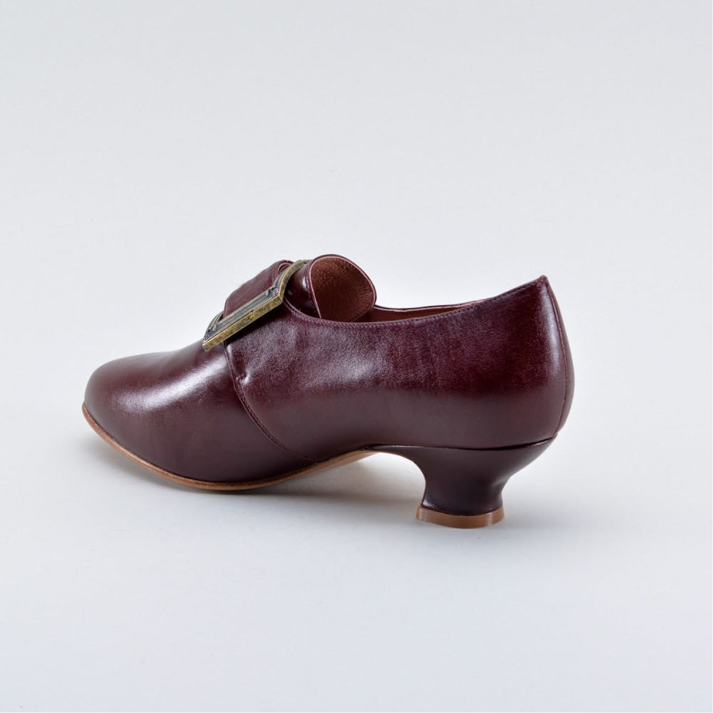 Kensington 18th Century Leather Shoes Wide (Bordeaux)
