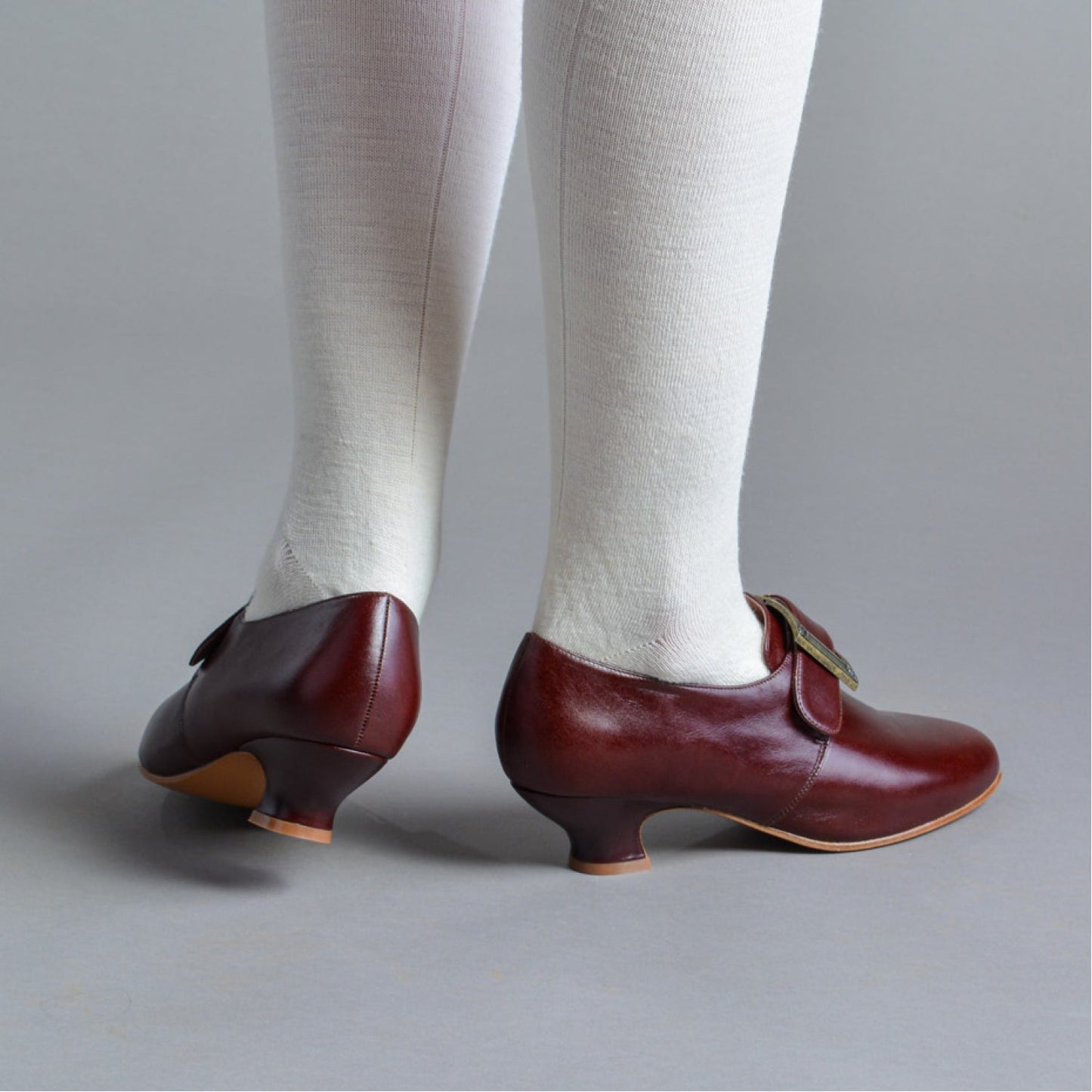 Kensington 18th Century Leather Shoes Wide (Bordeaux)