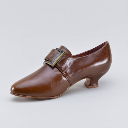 Kensington 18th Century Leather Shoes Wide (Walnut)