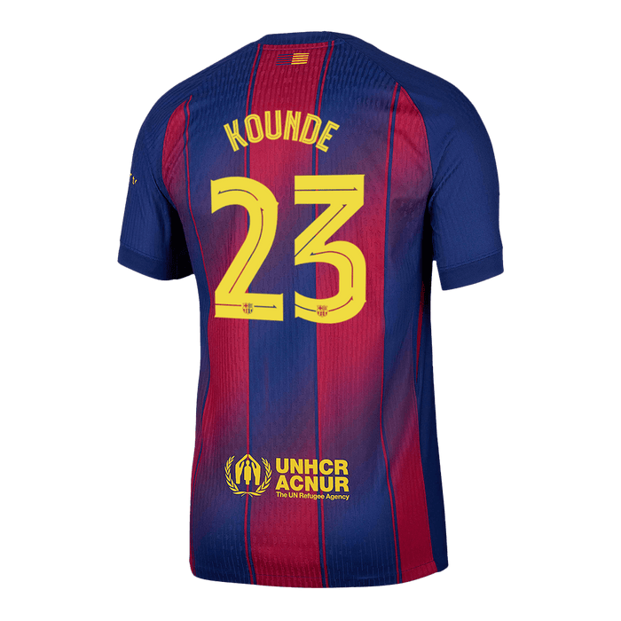 KOUNDE #23 Barcelona Home Authentic Soccer Jersey 2025/26 - UCL