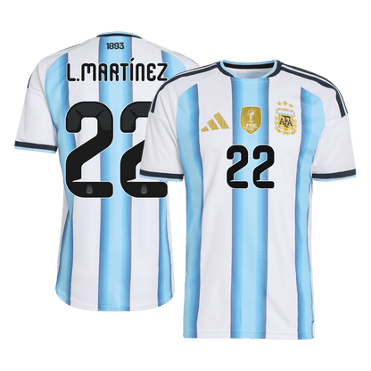 L. MARTINEZ #22 Argentina Home Player Version Jersey World Cup 2026