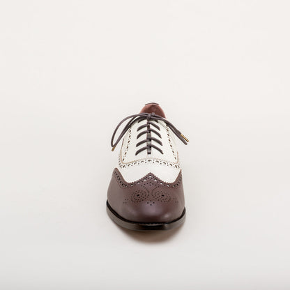 Lawrence Men's Vintage Spectator Shoes (Brown/Ivory)