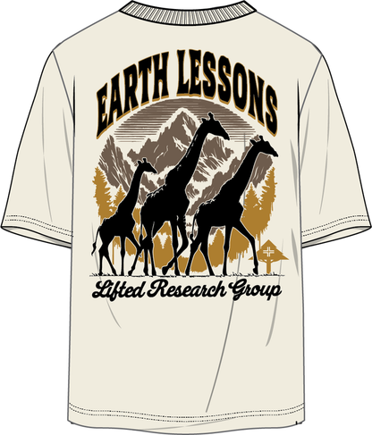 Cream LRG High Altitude T-Shirt with graphic design, casual fit, and short sleeves, displayed flat on a white background.