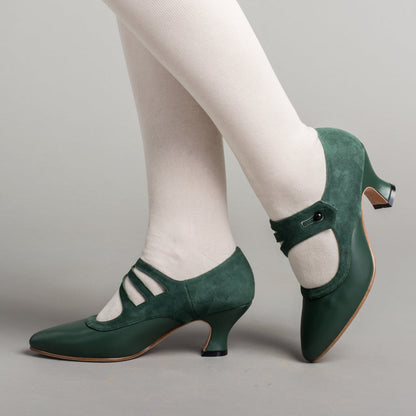 Mae Edwardian Shoes (Green)