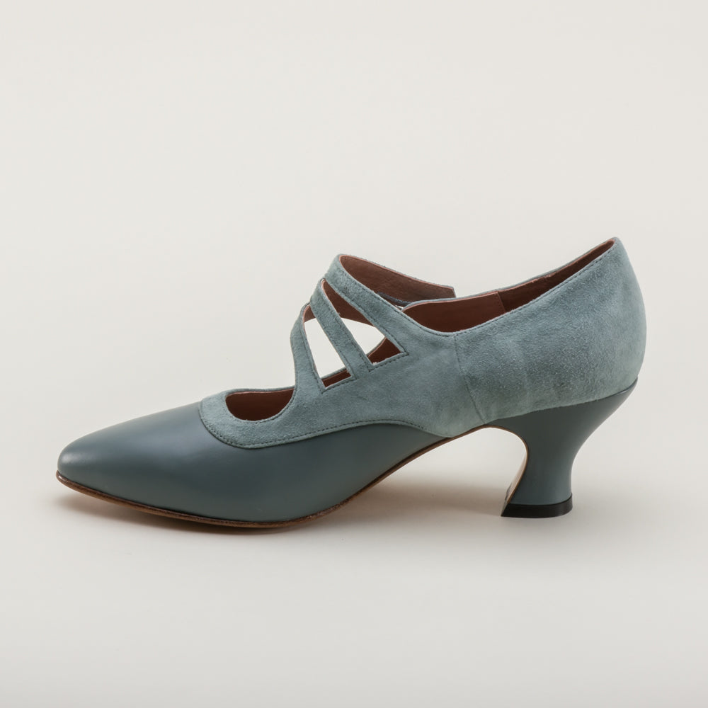 Mae Edwardian Shoes (French Blue)