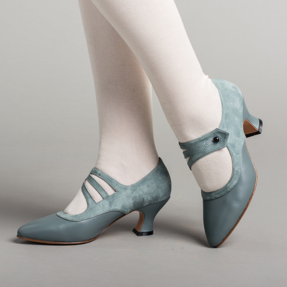 Mae Edwardian Shoes (French Blue)