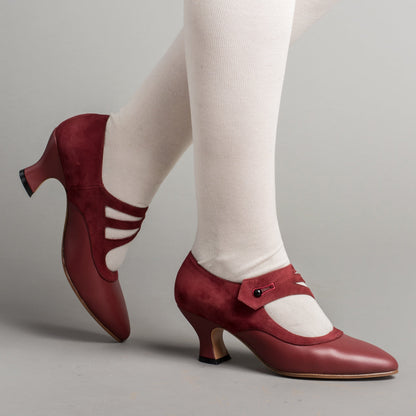 Mae Edwardian Shoes (Red)