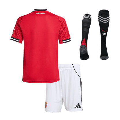 Manchester United Home Kids Soccer Jerseys Full Kit 2025/26