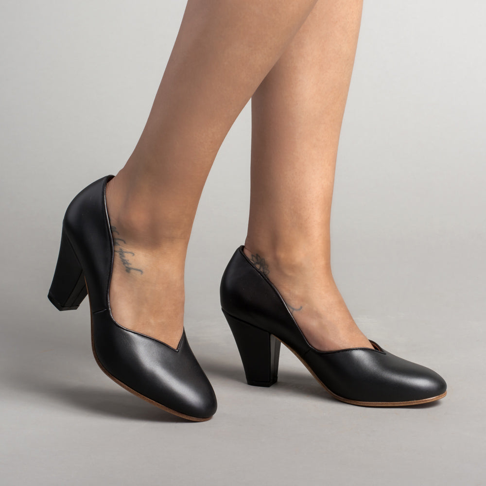 Marilyn Vintage Pumps Wide (Black)