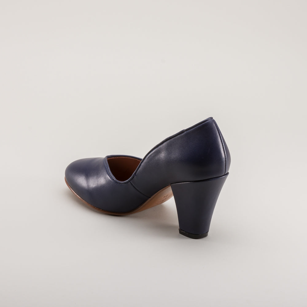 Marilyn Vintage Pumps Wide (Navy Blue)