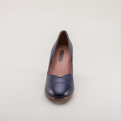 Marilyn Vintage Pumps Wide (Navy Blue)