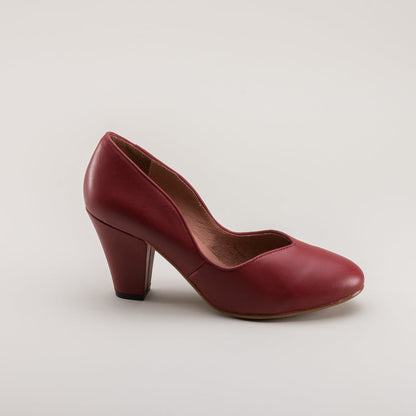 Marilyn Vintage Pumps Wide (Oxblood)