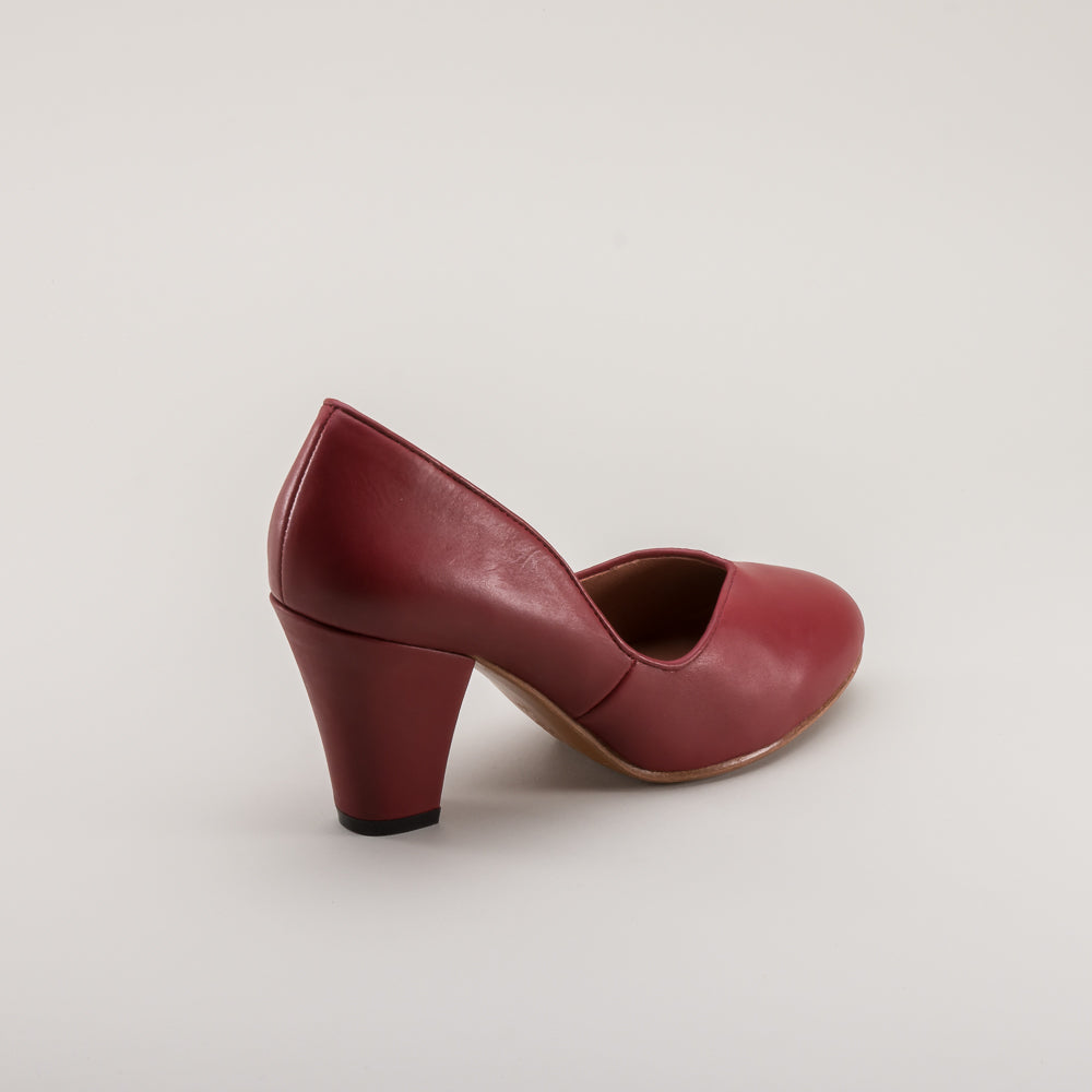 Marilyn Vintage Pumps Wide (Oxblood)