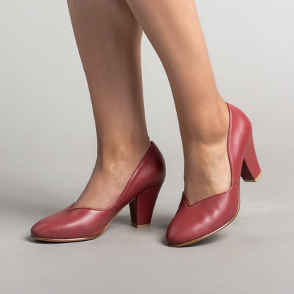 Marilyn Vintage Pumps (Oxblood)
