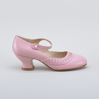 Marjorie 1920s Shoes (Blush Pink)
