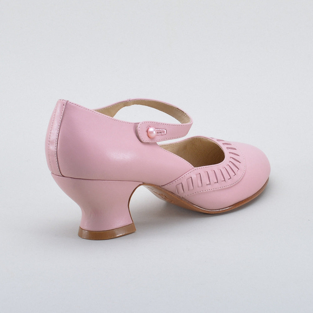 Marjorie 1920s Shoes (Blush Pink)