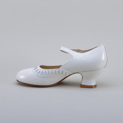 Marjorie 1920s Shoes (Soft White)