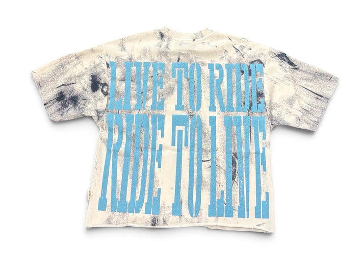 Men's BKYS ‘Hell Ride’ F-Terry Cropped T-Shirt in White