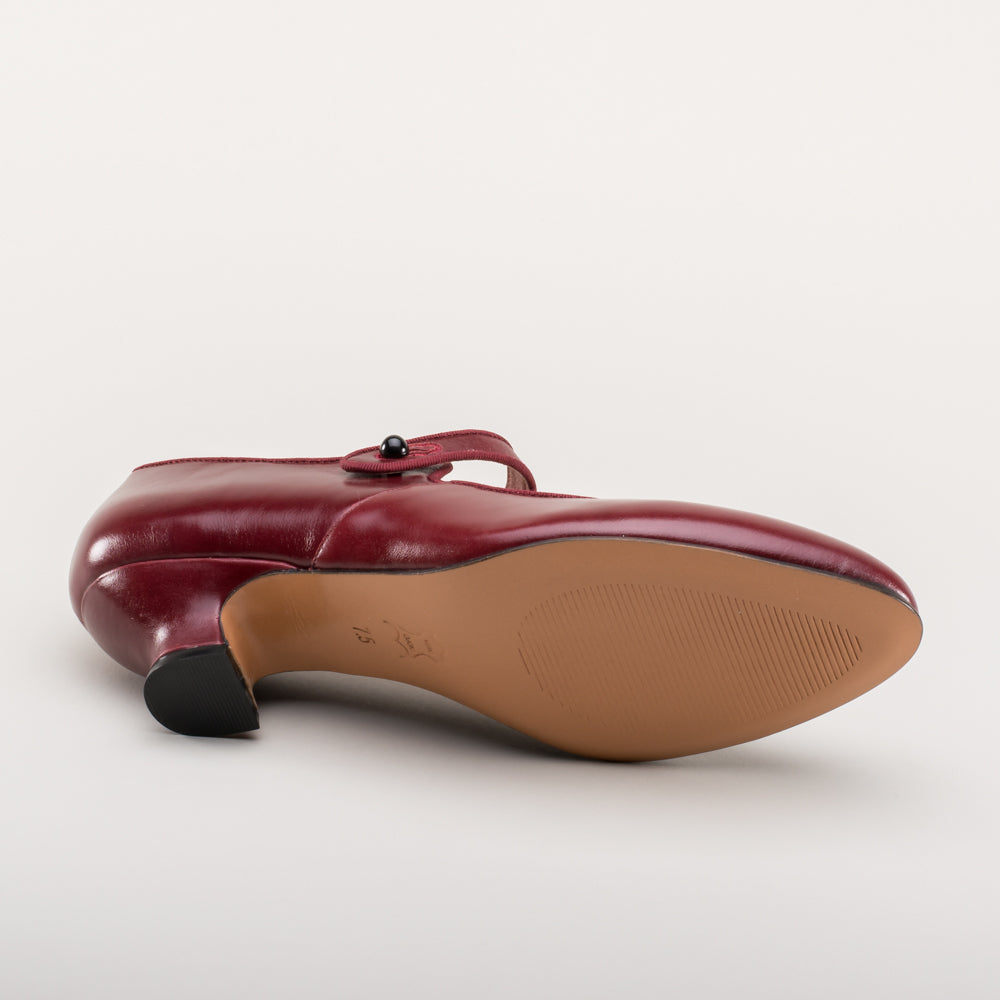 Millie 1920s Mary Jane Shoes (Oxblood)