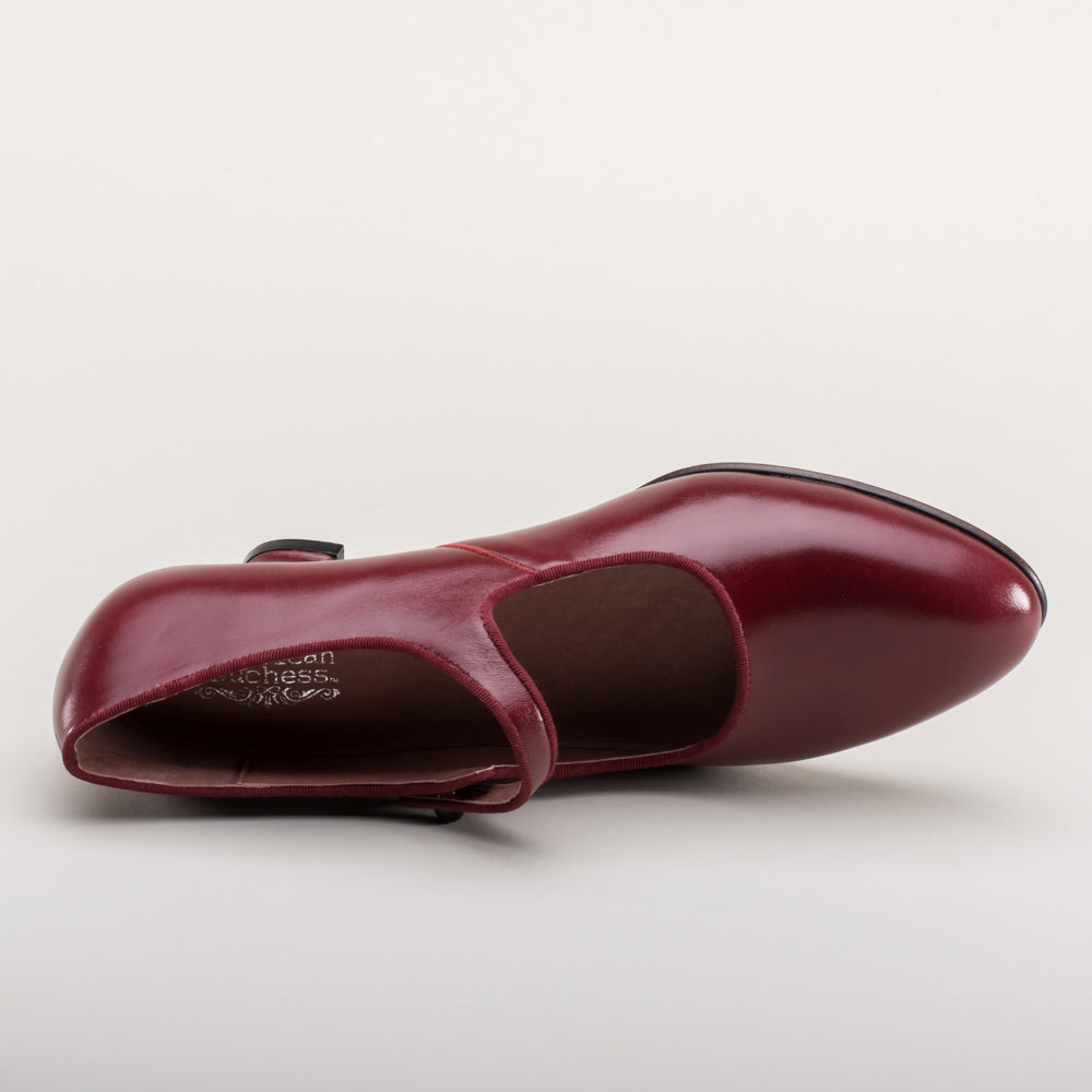 Millie 1920s Mary Jane Shoes (Oxblood)
