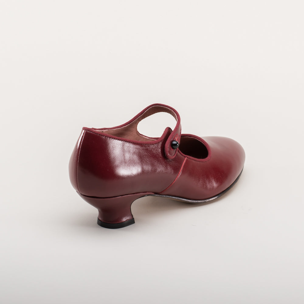 Millie 1920s Mary Jane Shoes (Oxblood)