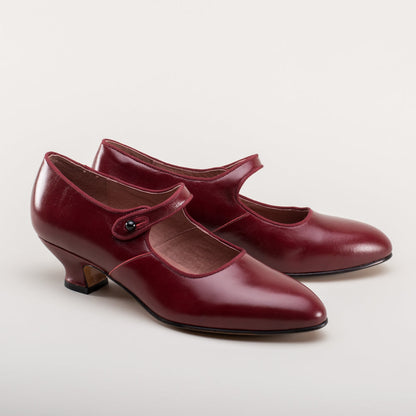 Millie 1920s Mary Jane Shoes (Oxblood)