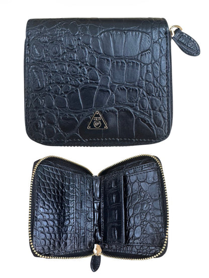 Mint medium zipper wallet with multiple card slots and coin pocket, made of durable material for everyday use.