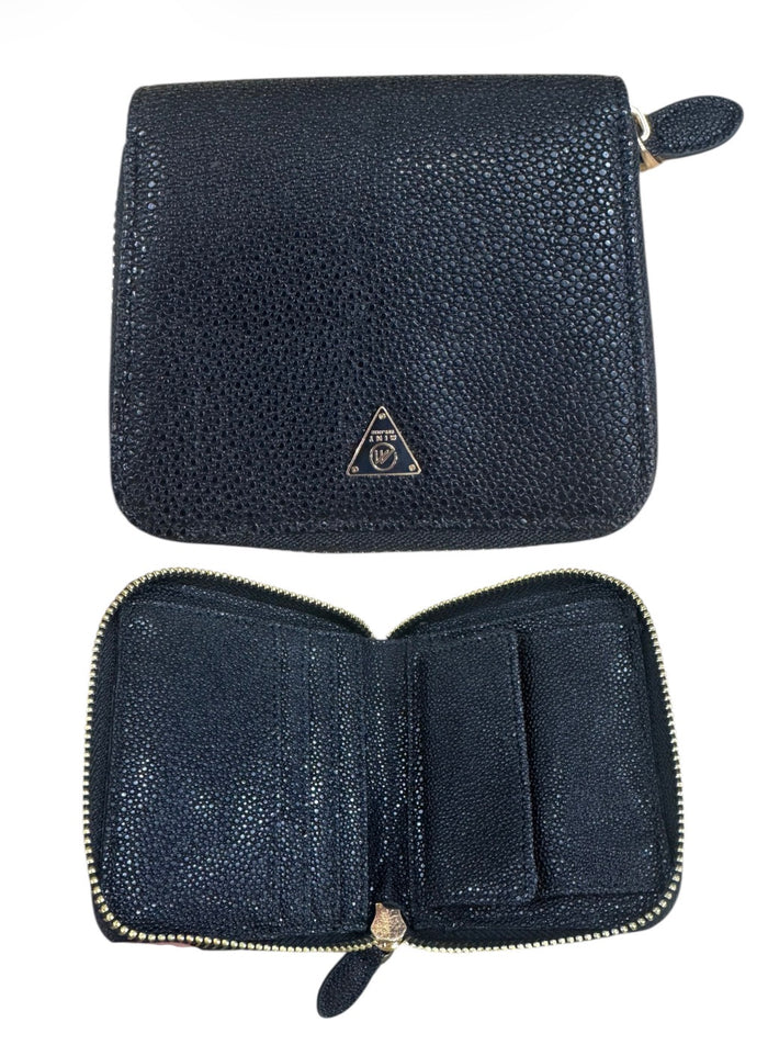 Mint medium zipper wallet with multiple card slots and coin pocket, crafted from smooth mint green material.