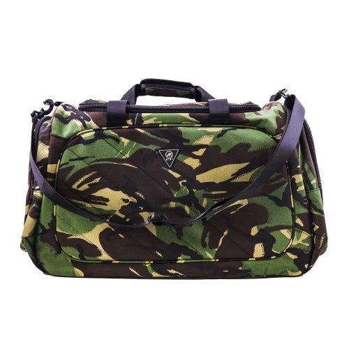Mint Smell Proof Camo Duffle Bag, a durable accessory with secure closure for discreet storage and transportation.