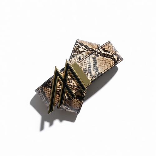Mint Worldwide premium two-tone gold and black belt with matching buckle, stylish accessories for men's fashion.