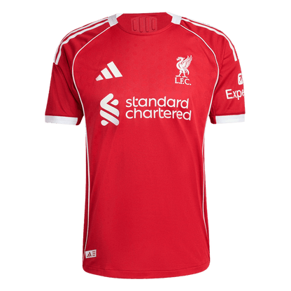 M.SALAH #11 Liverpool Home Authentic Soccer Jersey 2025/26