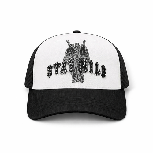 MUKA Stay Wild stone snapback hat in ivy and black with embroidered design, casual accessories for streetwear style.