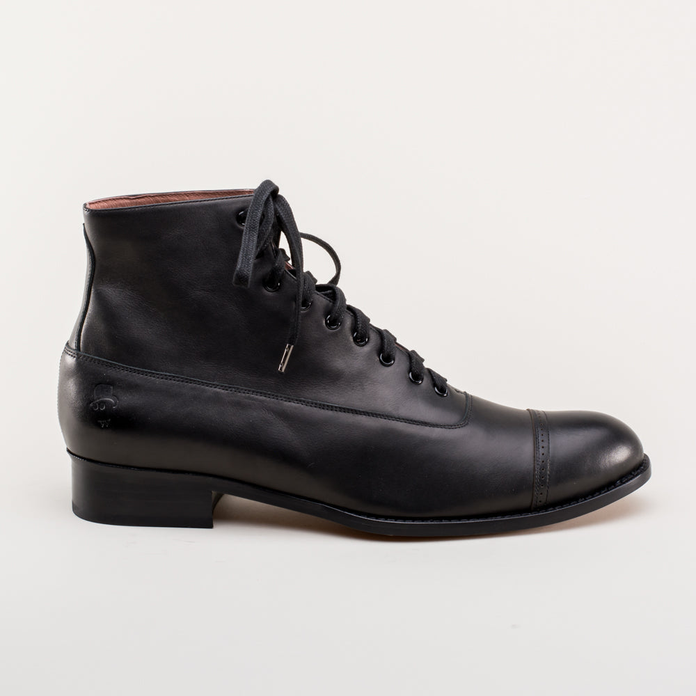 Noble Men's Vintage Lace-Up Boots (Black)