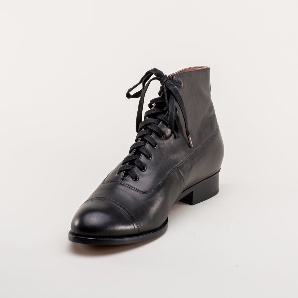 Noble Men's Vintage Lace-Up Boots (Black)