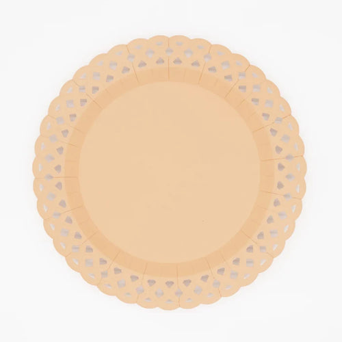 Paper Plate (Large) - Nude Basketweave