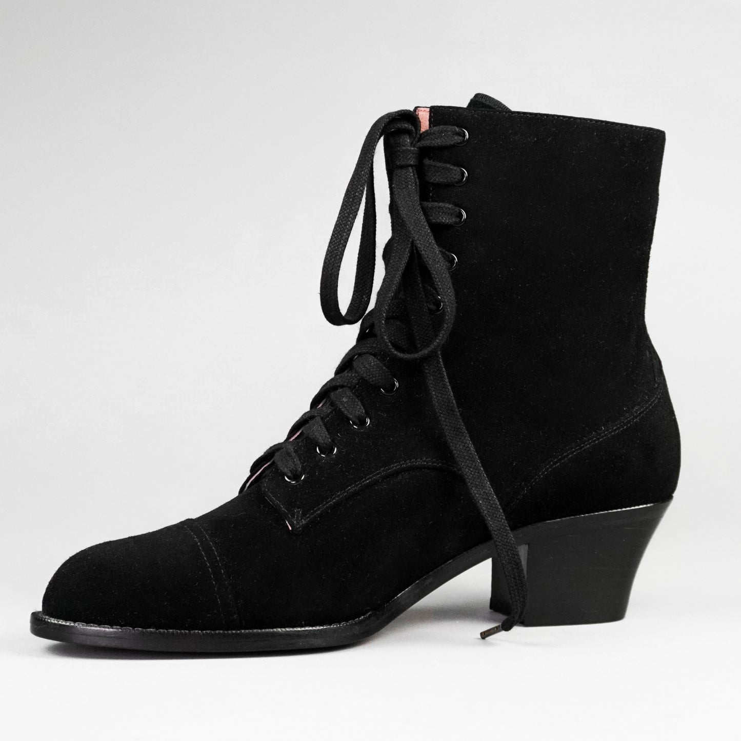 Paris Boots Wide (Black Suede)