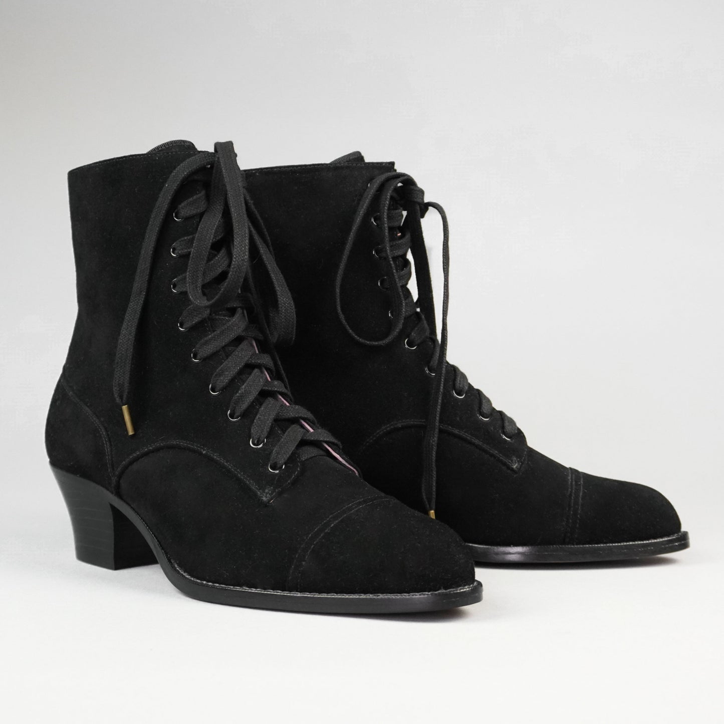 Paris Boots Wide (Black Suede)