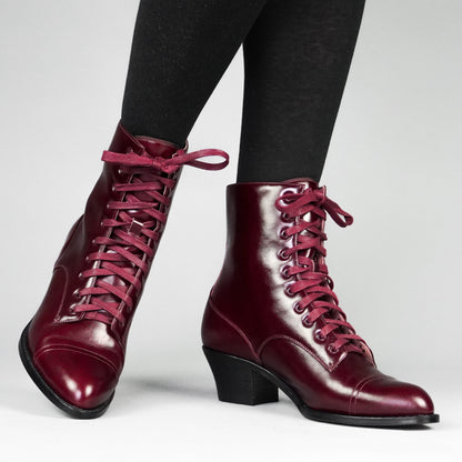 Paris Boots Wide (Burgundy)