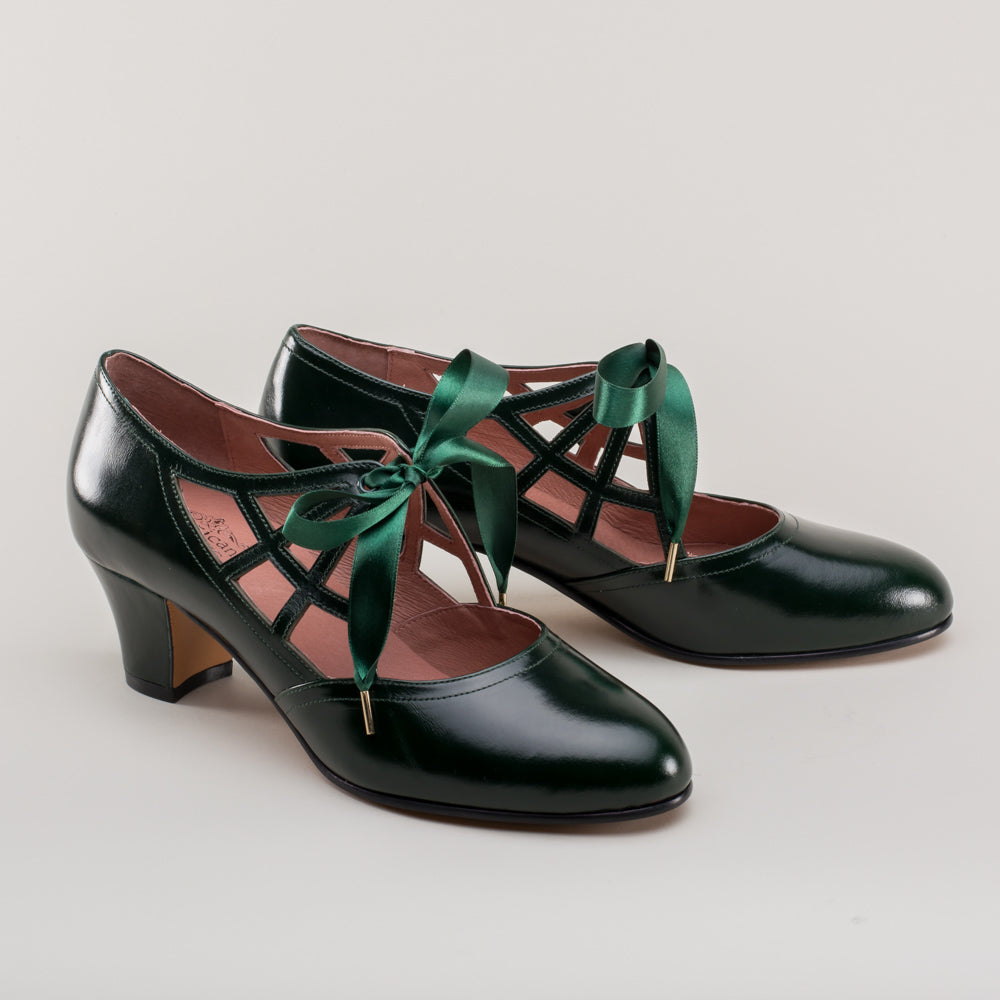 Parker Vintage Spiderweb Pumps (Green)