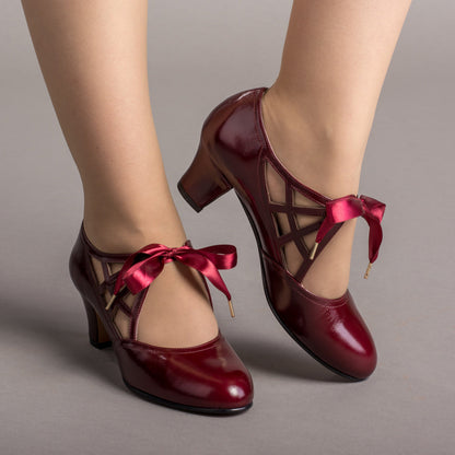 Parker Vintage Spiderweb Pumps (Merlot)