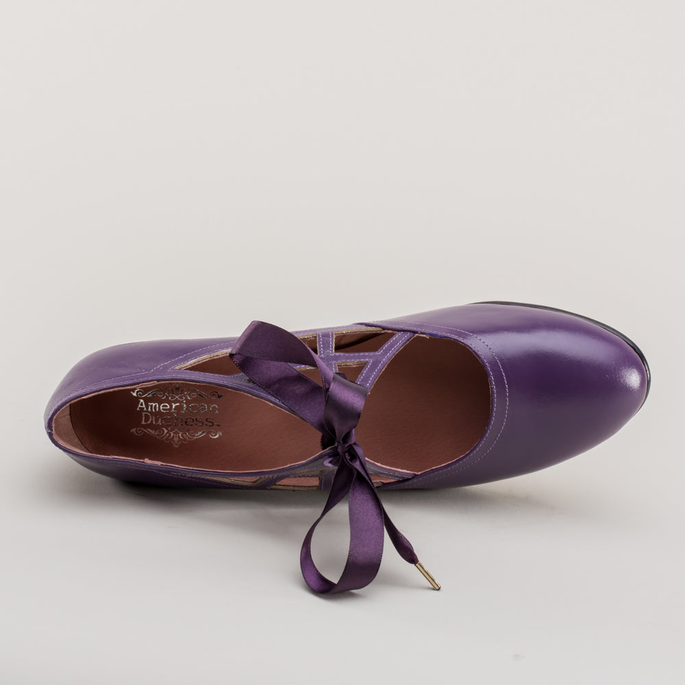Parker Vintage Spiderweb Pumps (Purple)