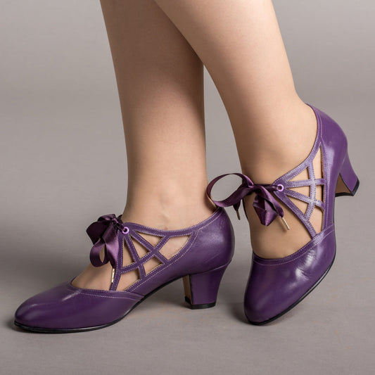 Parker Vintage Spiderweb Pumps (Purple)