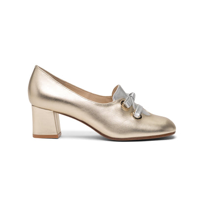 Pattie 1960s Shoes Wide (Gold/Silver)