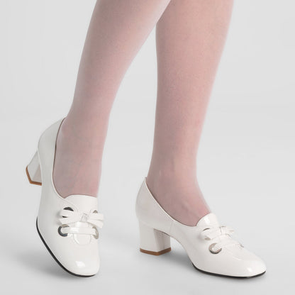 Pattie 1960s Shoes Wide (White)